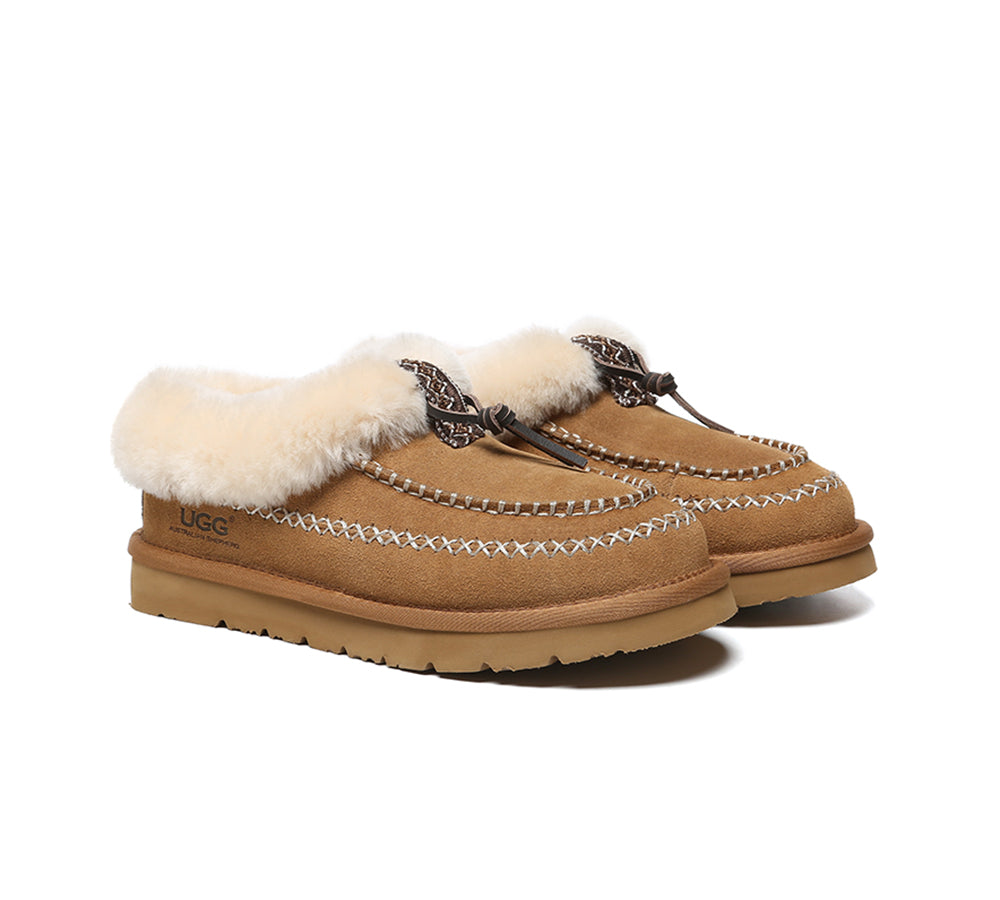 AUSTRALIAN SHEPHERD® UGG Slippers Sheepskin Wool Ankle Draco Moccasins