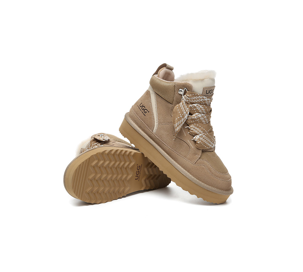 AUSTRALIAN SHEPHERD® UGG Boots Women Lace Up Ankle Platform Samir