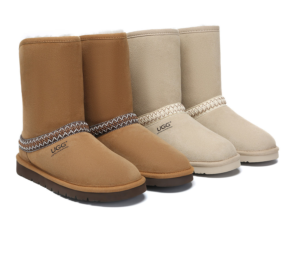 AUSTRALIAN SHEPHERD® UGG Boots Sheepskin Wool Knitted Isleen