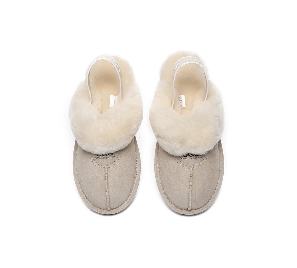 AUSTRALIAN SHEPHERD® UGG Slippers Sheepskin Wool Slingback Waffle Plus