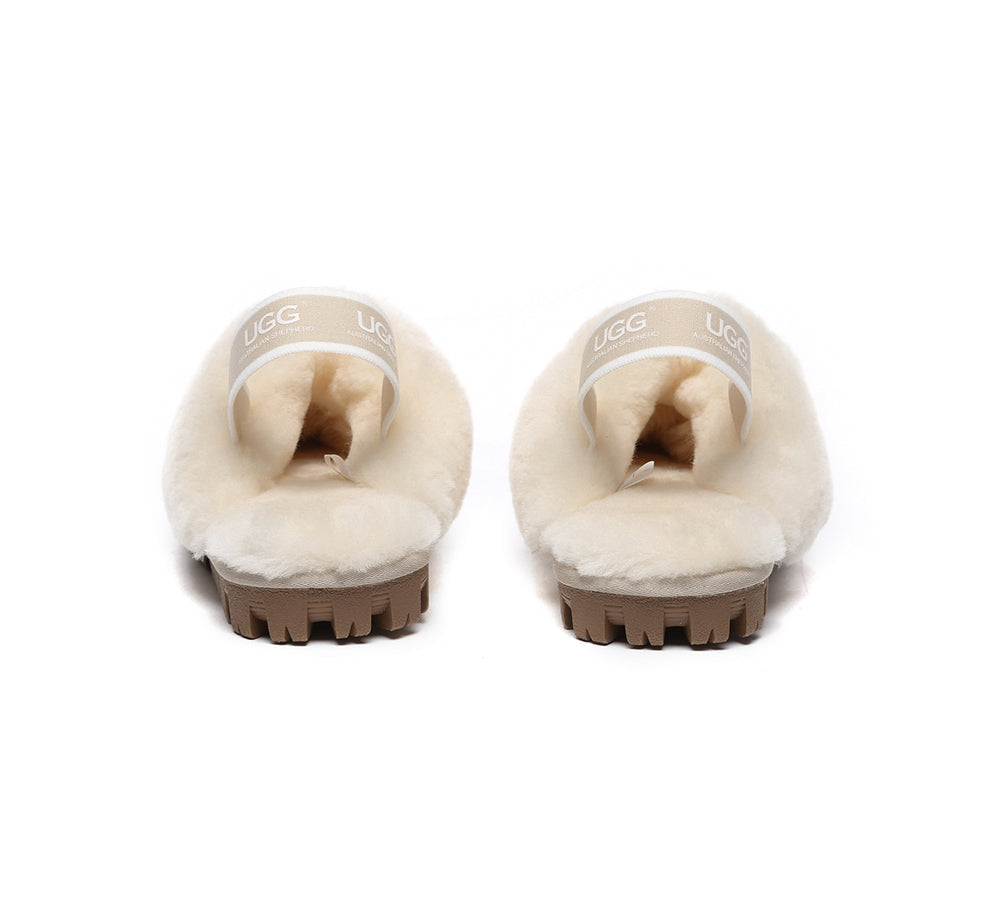 AUSTRALIAN SHEPHERD® UGG Slippers Sheepskin Wool Slingback Waffle Plus