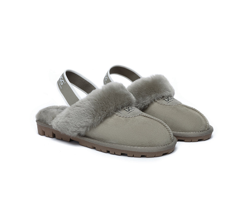 AUSTRALIAN SHEPHERD® UGG Slippers Sheepskin Wool Slingback Waffle Plus