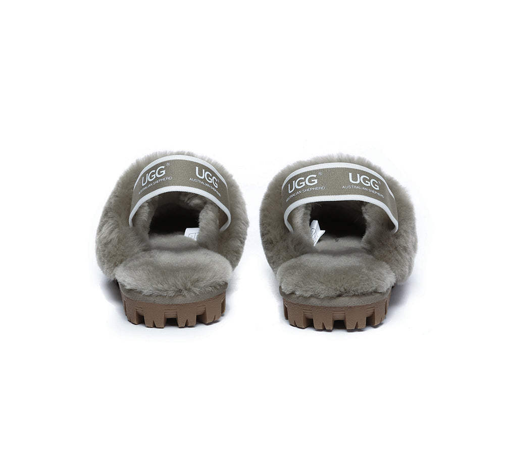 AUSTRALIAN SHEPHERD® UGG Slippers Sheepskin Wool Slingback Waffle Plus
