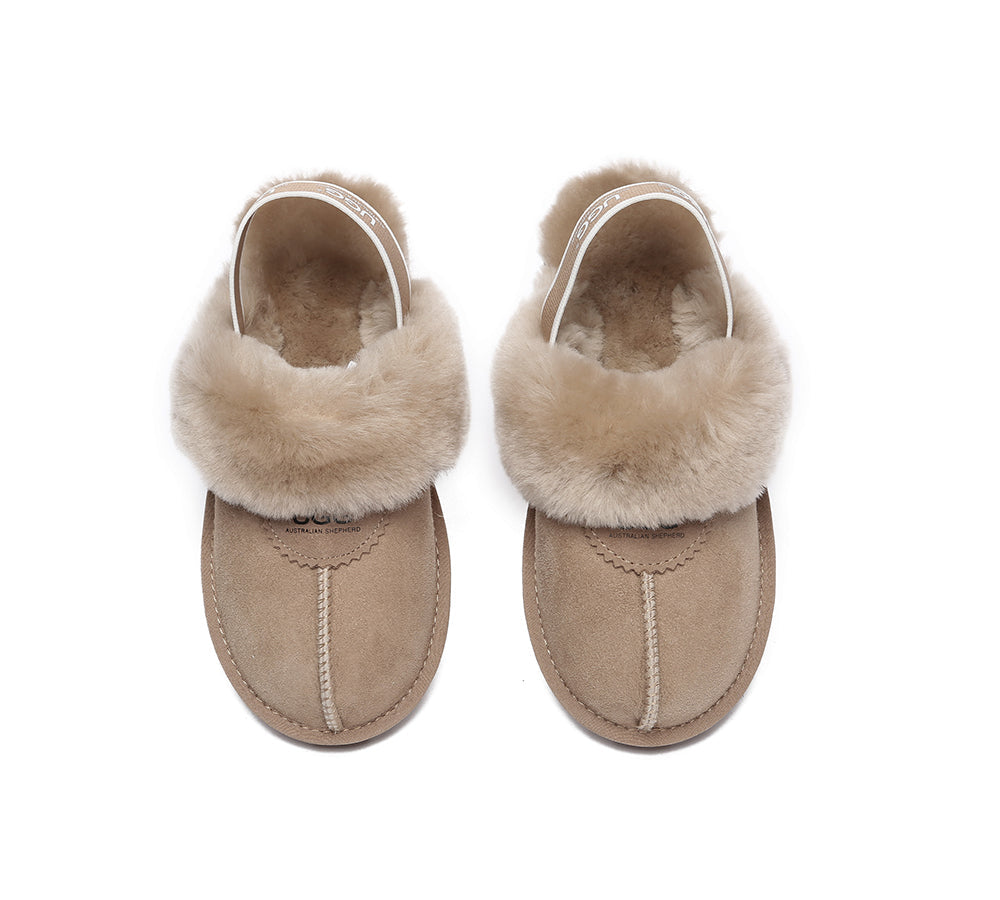 AUSTRALIAN SHEPHERD® UGG Slippers Sheepskin Wool Slingback Waffle Plus
