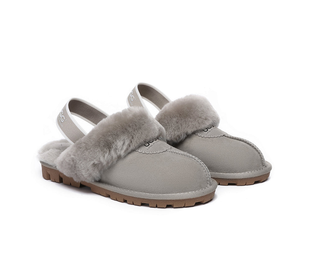 AUSTRALIAN SHEPHERD® UGG Slippers Sheepskin Wool Slingback Waffle Plus