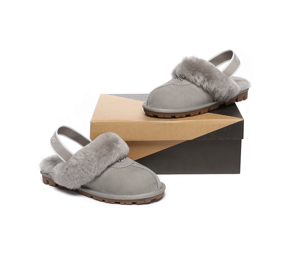 AUSTRALIAN SHEPHERD® UGG Slippers Sheepskin Wool Slingback Waffle Plus