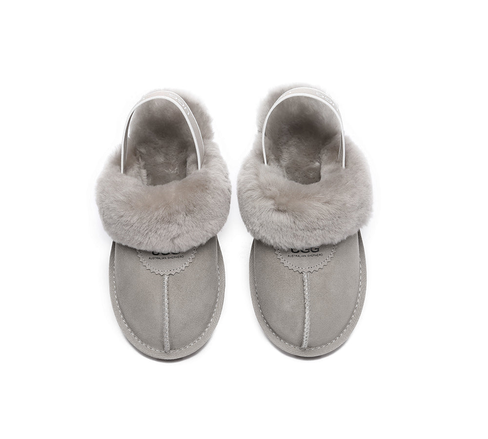 AUSTRALIAN SHEPHERD® UGG Slippers Sheepskin Wool Slingback Waffle Plus