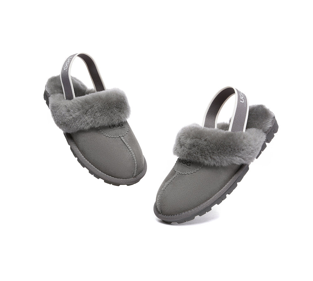 AUSTRALIAN SHEPHERD® UGG Slippers Sheepskin Wool Slingback Waffle Plus