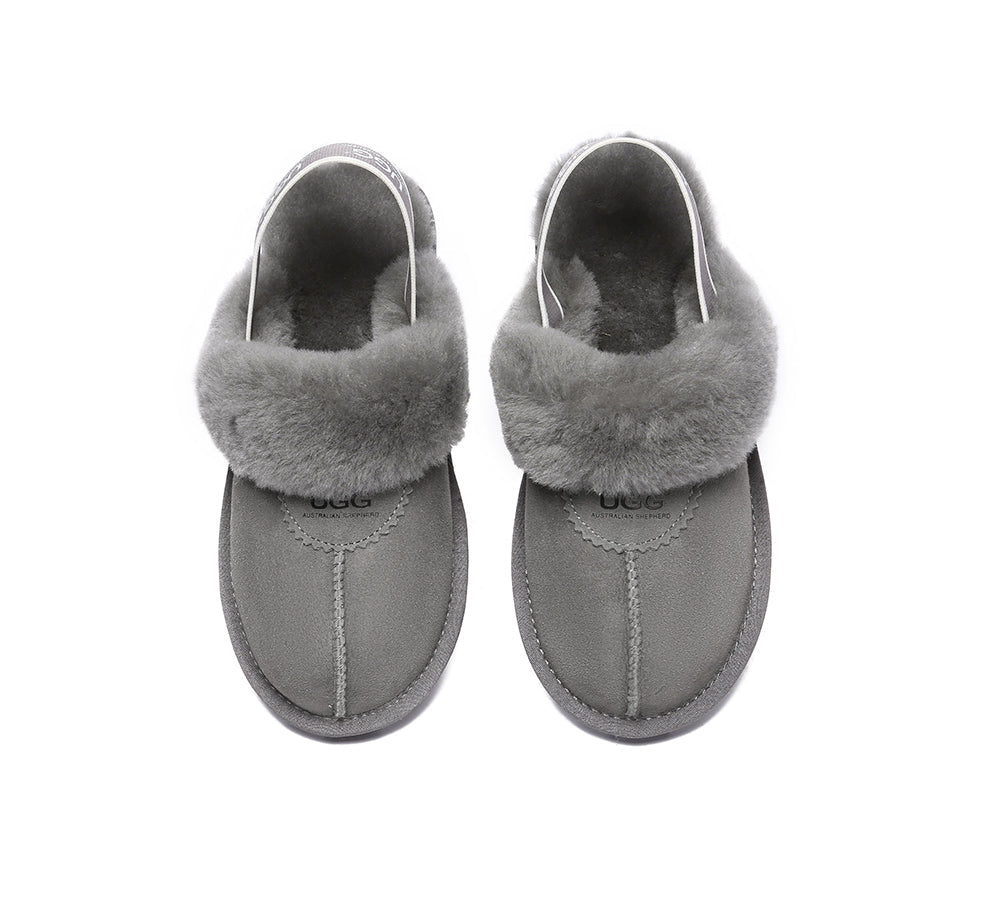 AUSTRALIAN SHEPHERD® UGG Slippers Sheepskin Wool Slingback Waffle Plus
