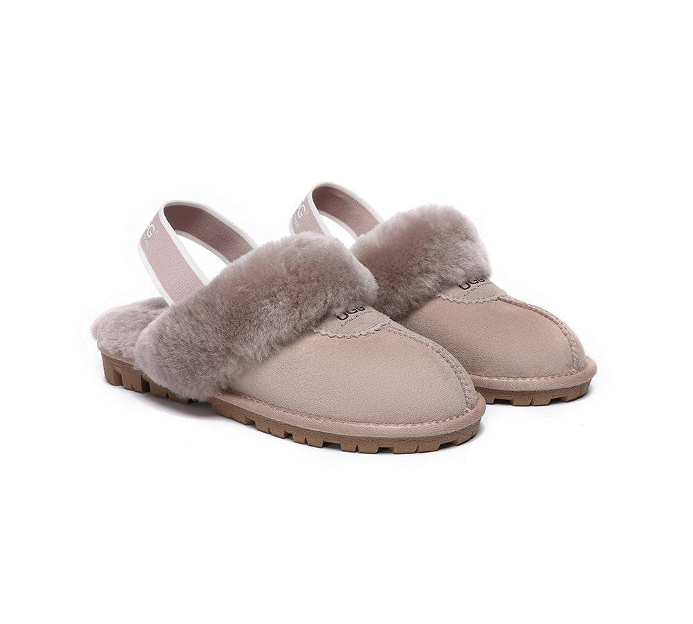 AUSTRALIAN SHEPHERD® UGG Slippers Sheepskin Wool Slingback Waffle Plus