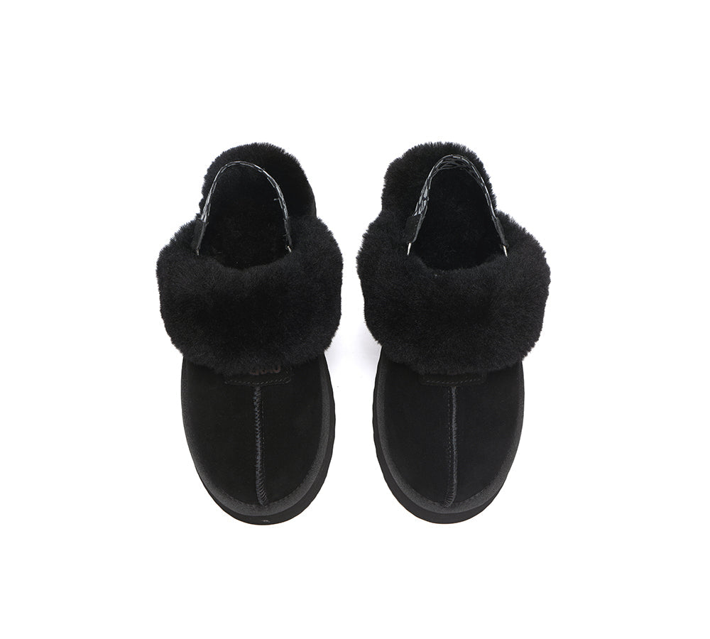 EVERAU® 2-Way Style UGG Women Removable Strap Slingback Platform Slippers Forever
