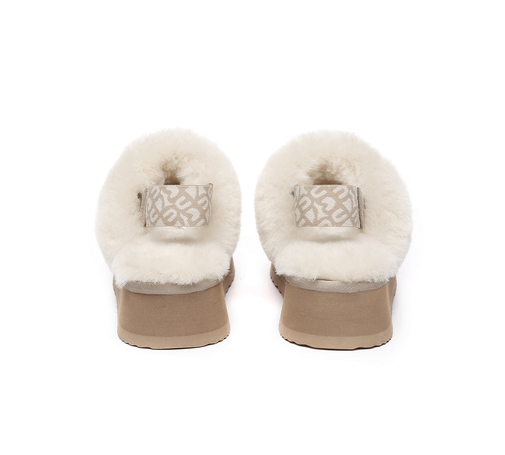 EVERAU® 2-Way Style UGG Women Removable Strap Slingback Platform Slippers Forever