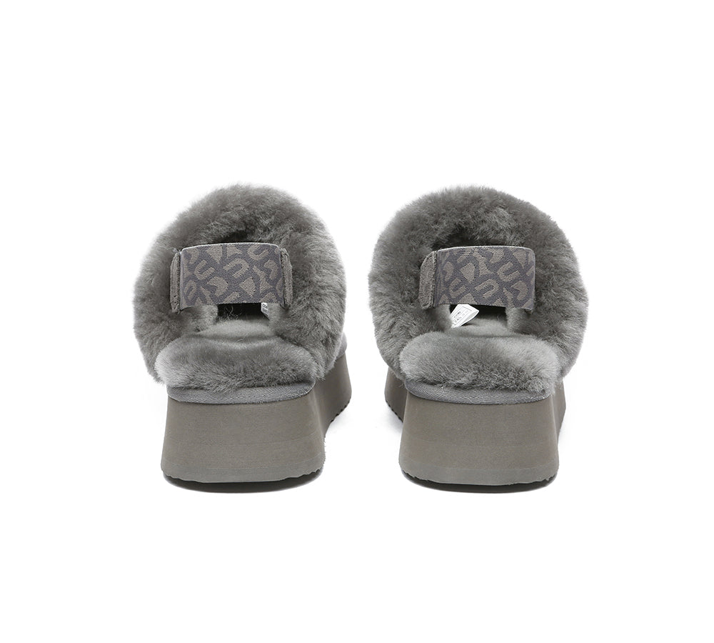 EVERAU® 2-Way Style UGG Women Removable Strap Slingback Platform Slippers Forever