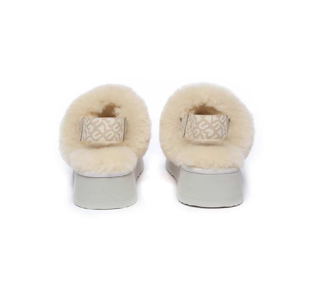 EVERAU® 2-Way Style UGG Women Removable Strap Slingback Platform Slippers Forever