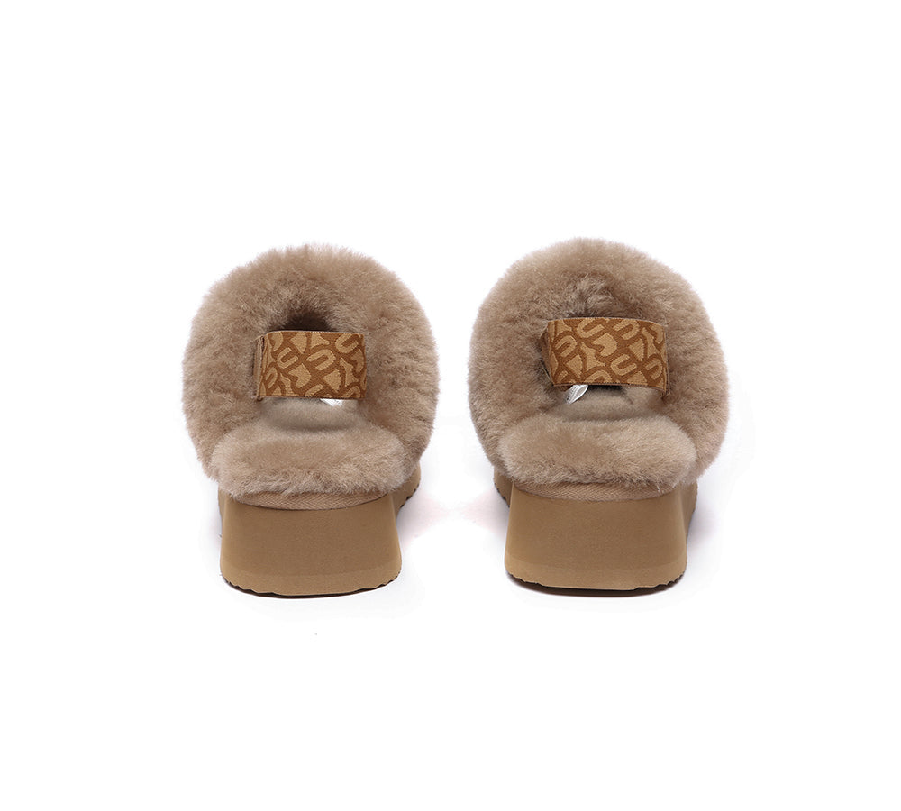 EVERAU® 2-Way Style UGG Women Removable Strap Slingback Platform Slippers Forever
