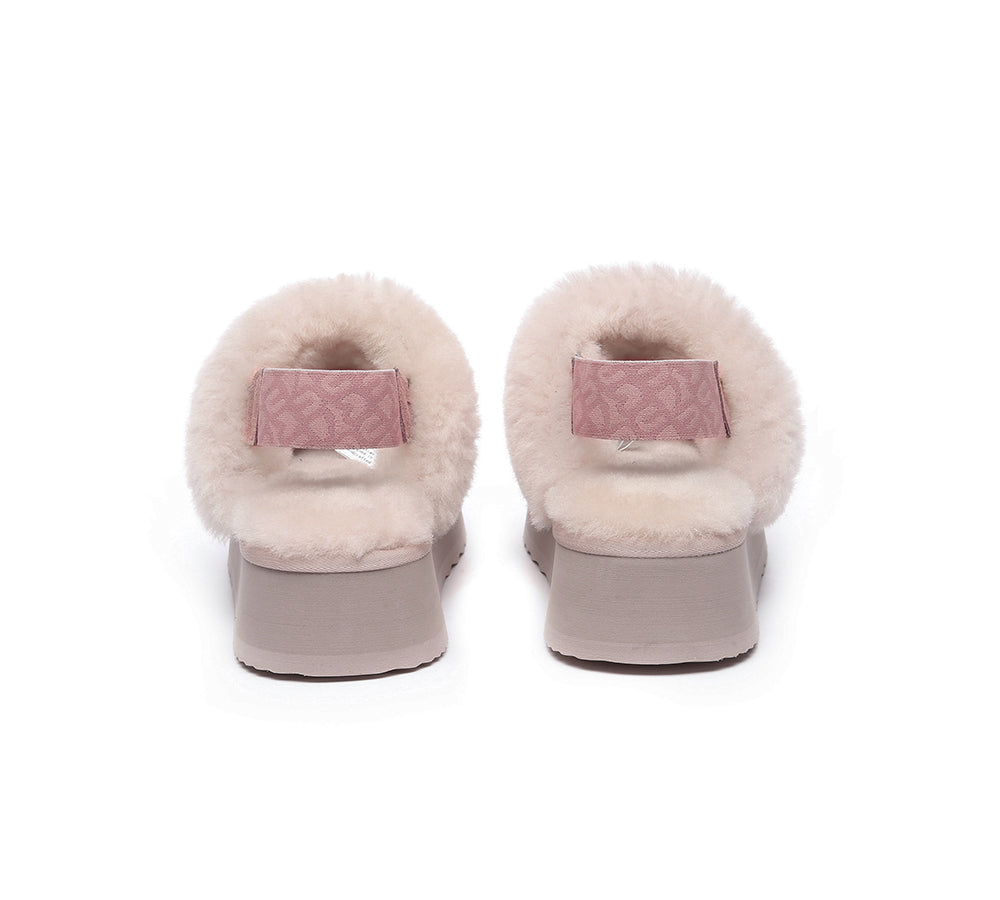 EVERAU® 2-Way Style UGG Women Removable Strap Slingback Platform Slippers Forever