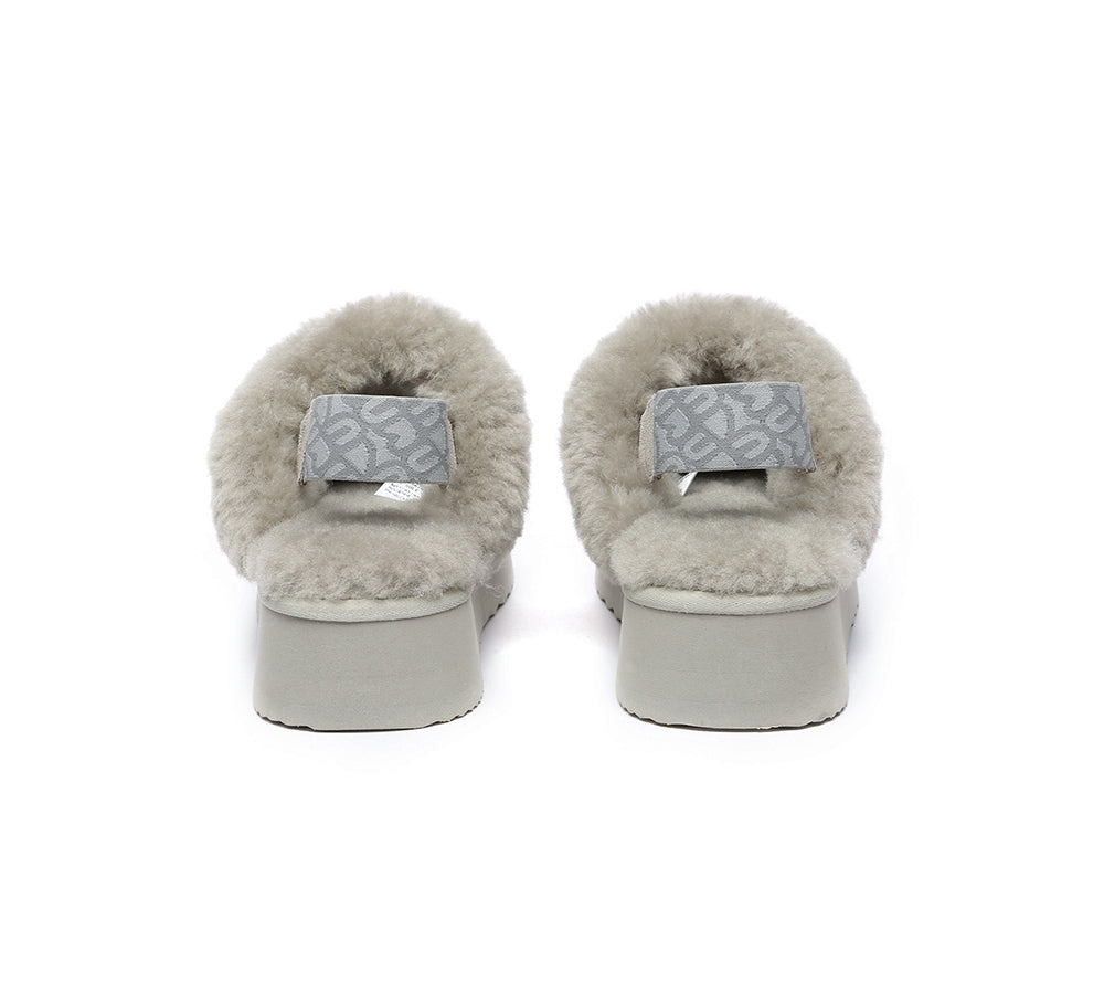 EVERAU® 2-Way Style UGG Women Removable Strap Slingback Platform Slippers Forever