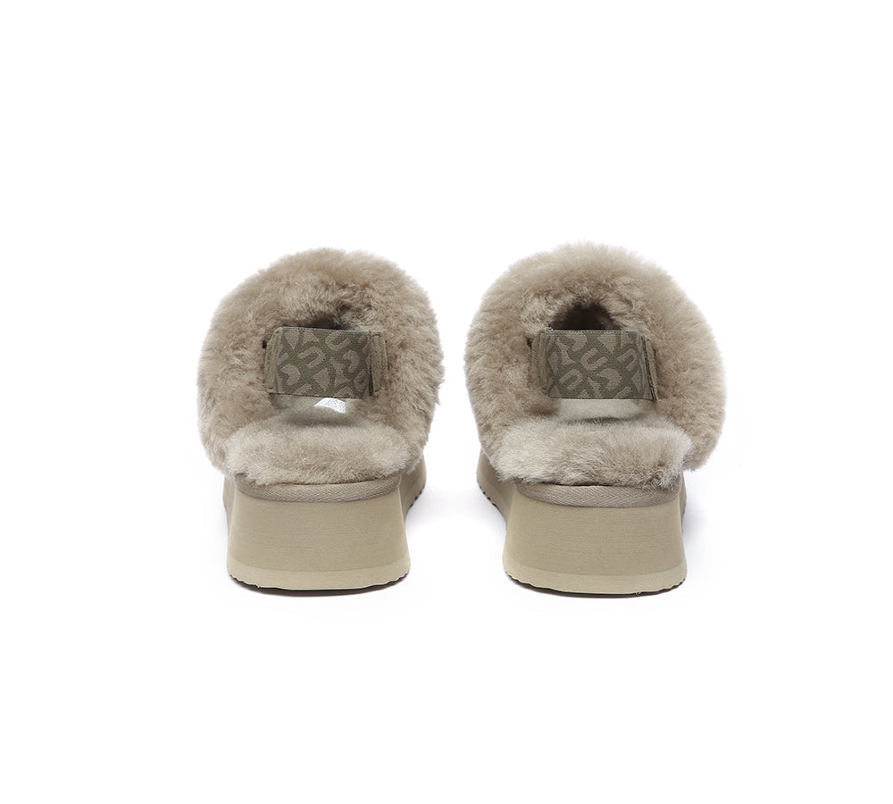 EVERAU® 2-Way Style UGG Women Removable Strap Slingback Platform Slippers Forever