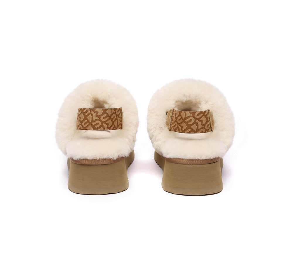 EVERAU® 2-Way Style UGG Women Removable Strap Slingback Platform Slippers Forever