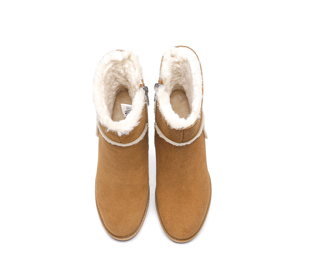 AUSTRALIAN SHEPHERD® UGG Boots Women Sheepskin Wool Heel Betta