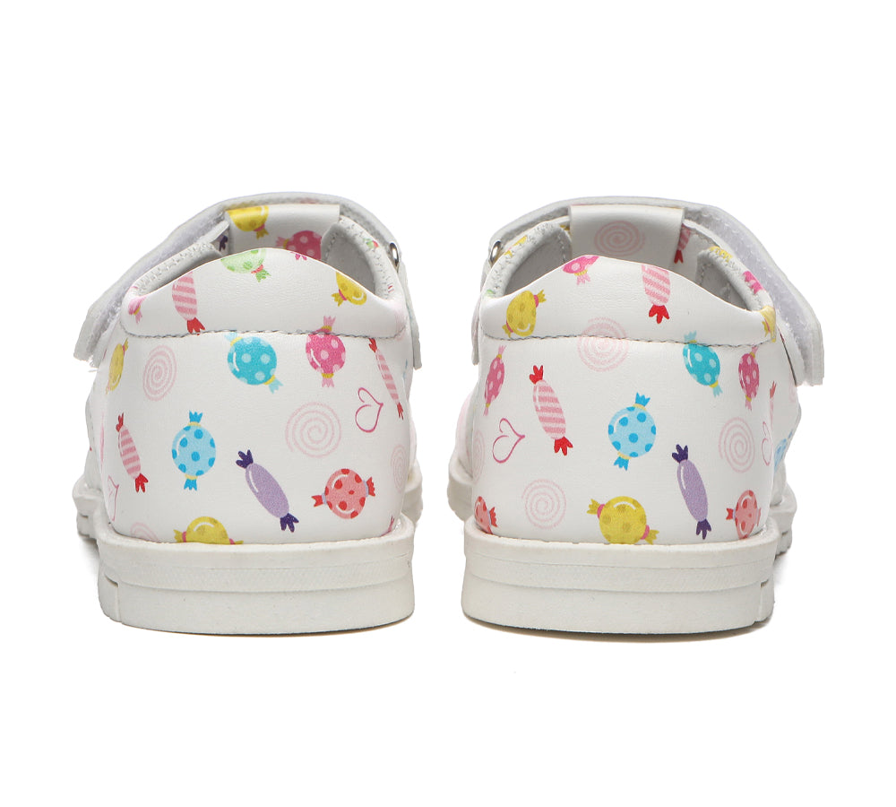 TARRAMARRA® Kids Hoop and Loop Roma Girls Sandals Candy
