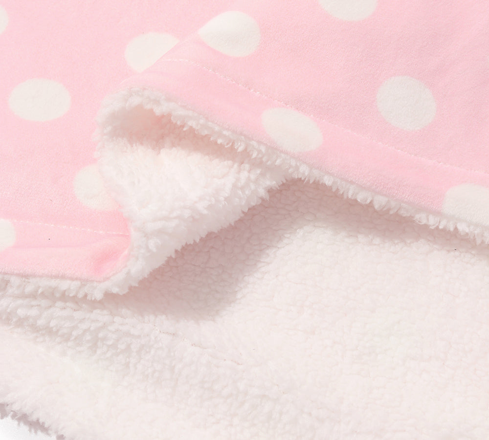TARRAMARRA® Reversible Hoodie Blanket Unisex Pink Polka Dot
