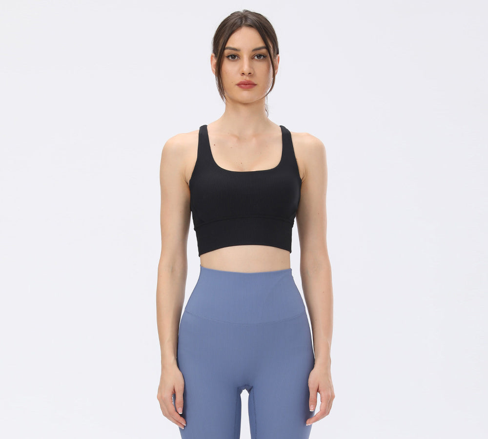 TARRAMARRA® Criss-cross Back Flow Ribbed Sports Bra
