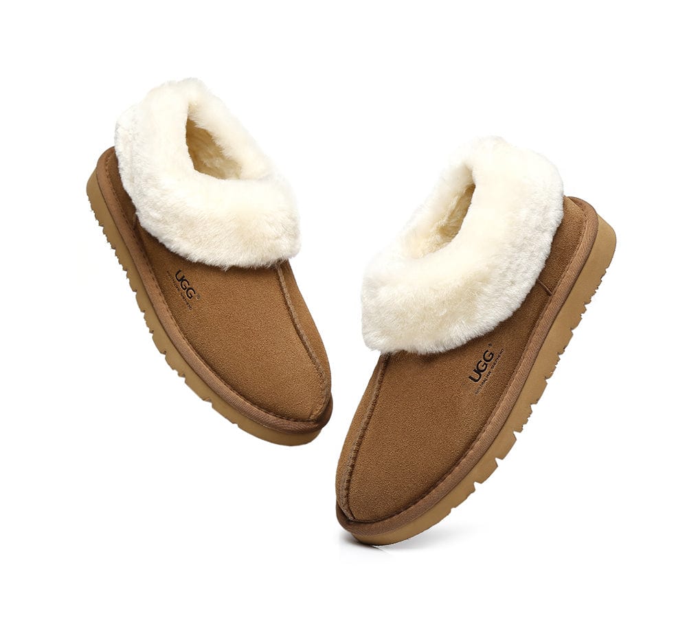 AUSTRALIAN SHEPHERD® UGG Slippers Sheepskin Wool Ankle Homey