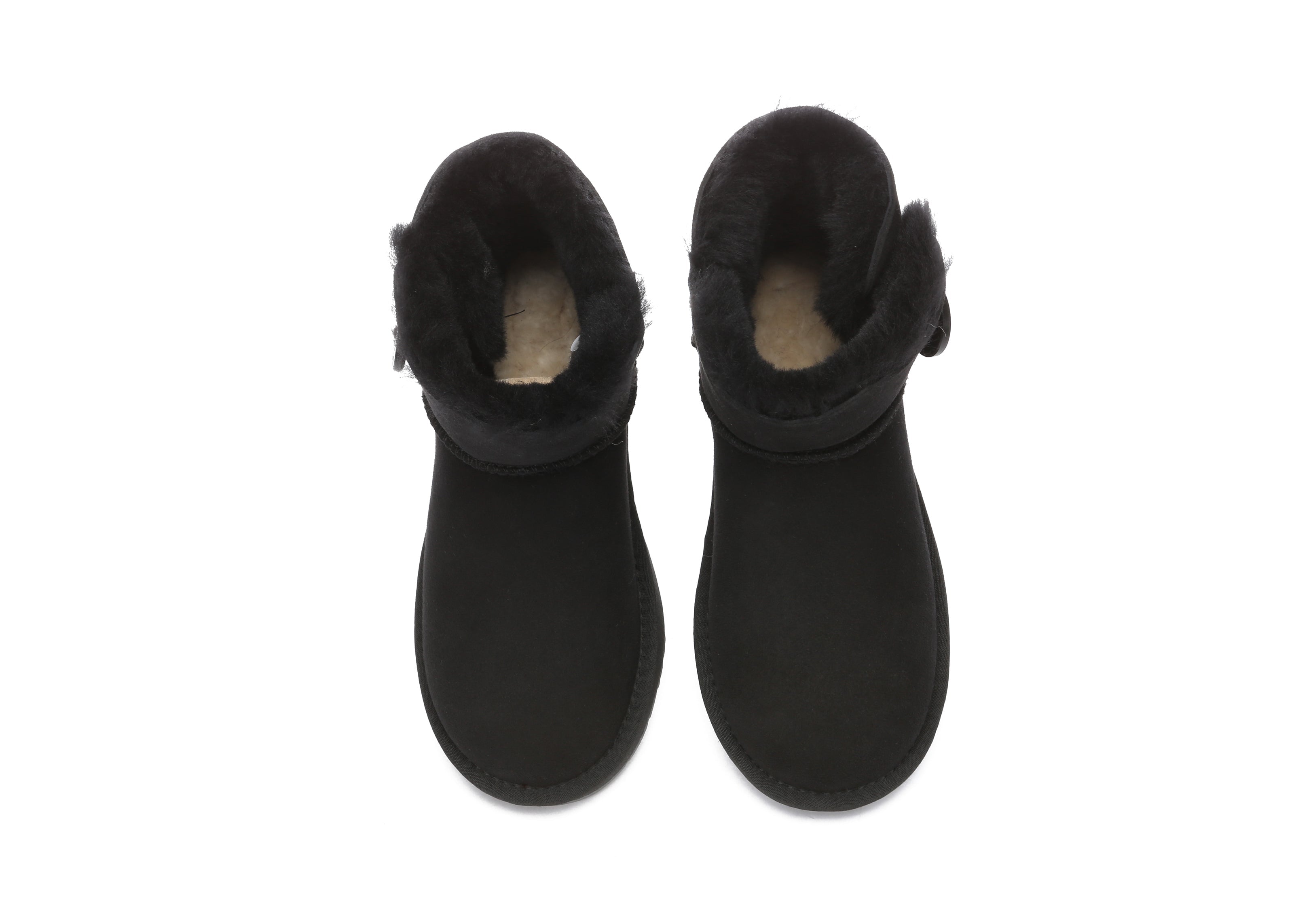 AUSTRALIAN SHEPHERD® UGG Boots Double Face Sheepskin Wool Mini Button