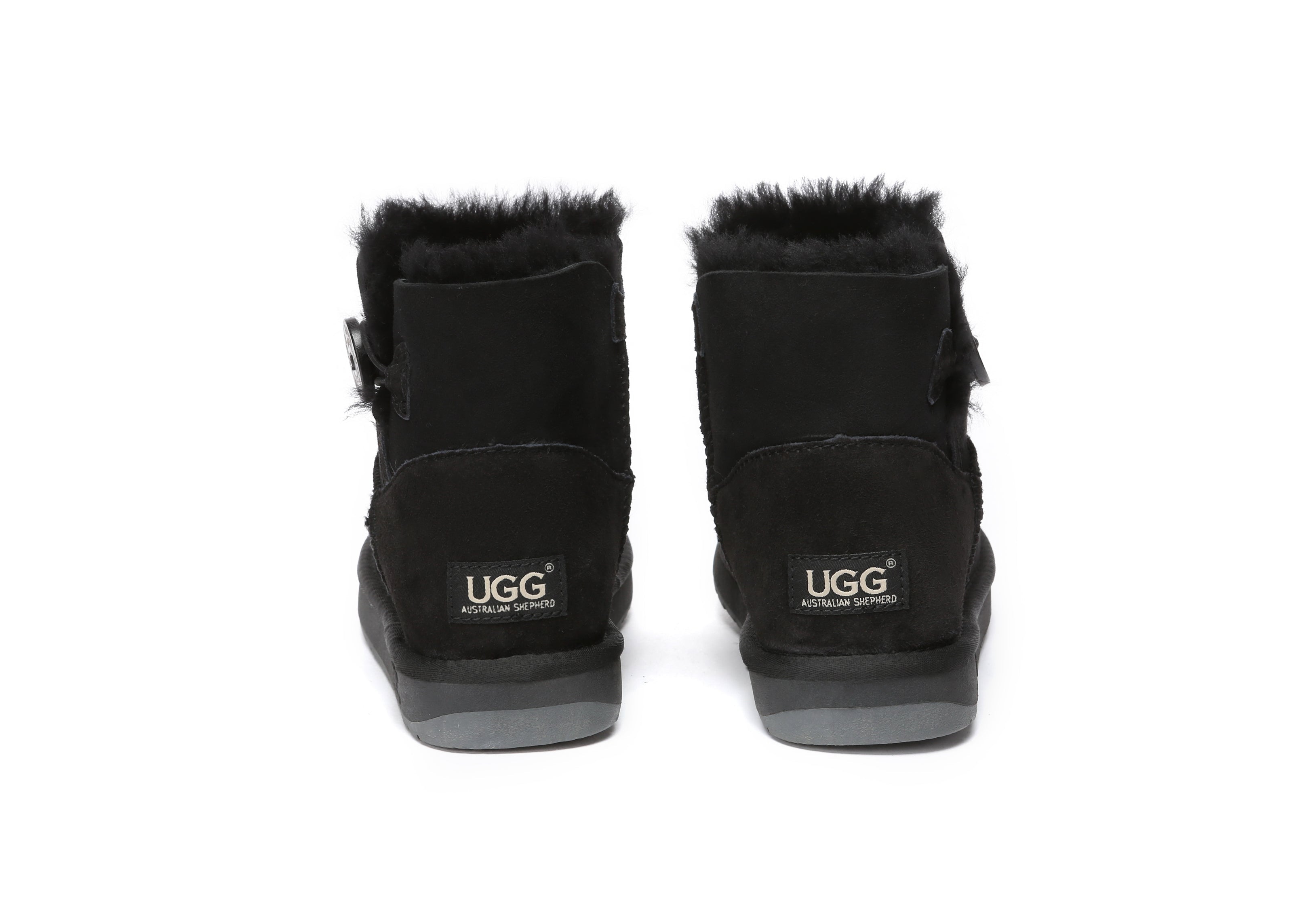 AUSTRALIAN SHEPHERD® UGG Boots Double Face Sheepskin Wool Mini Button