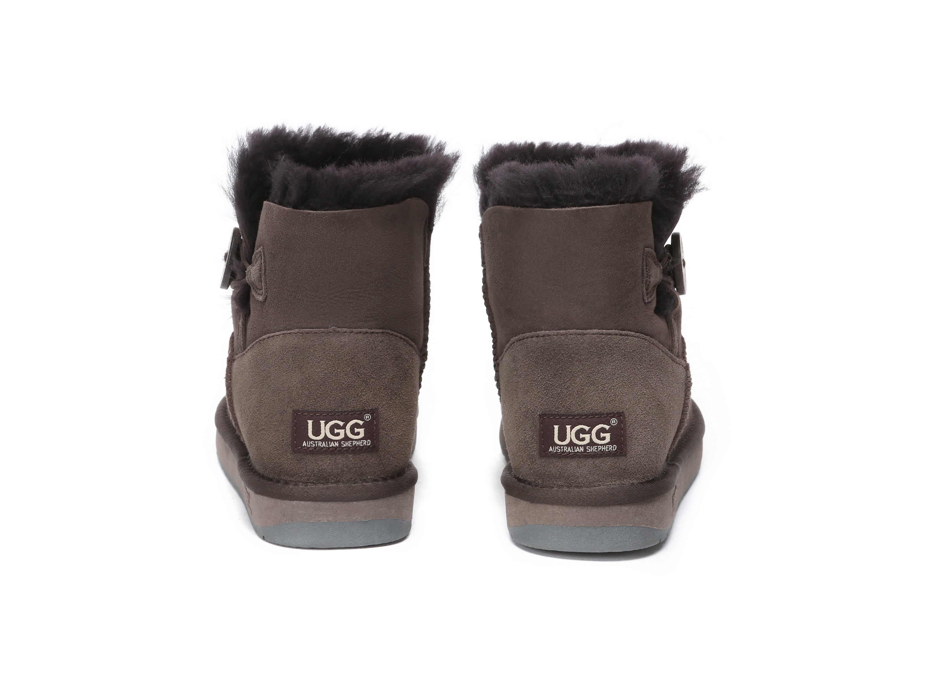 AUSTRALIAN SHEPHERD® UGG Boots Double Face Sheepskin Wool Mini Button