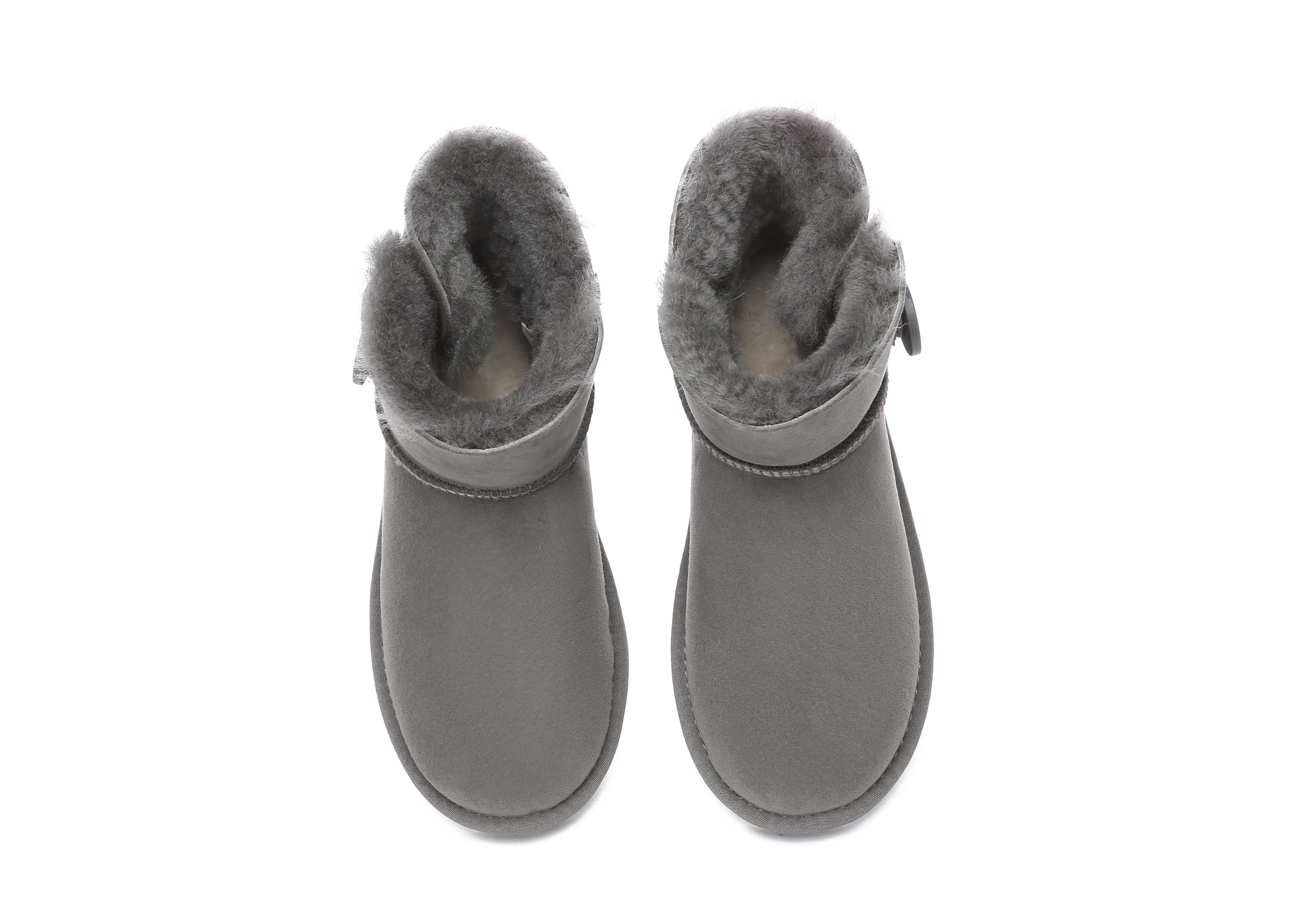 AUSTRALIAN SHEPHERD® UGG Boots Double Face Sheepskin Wool Mini Button