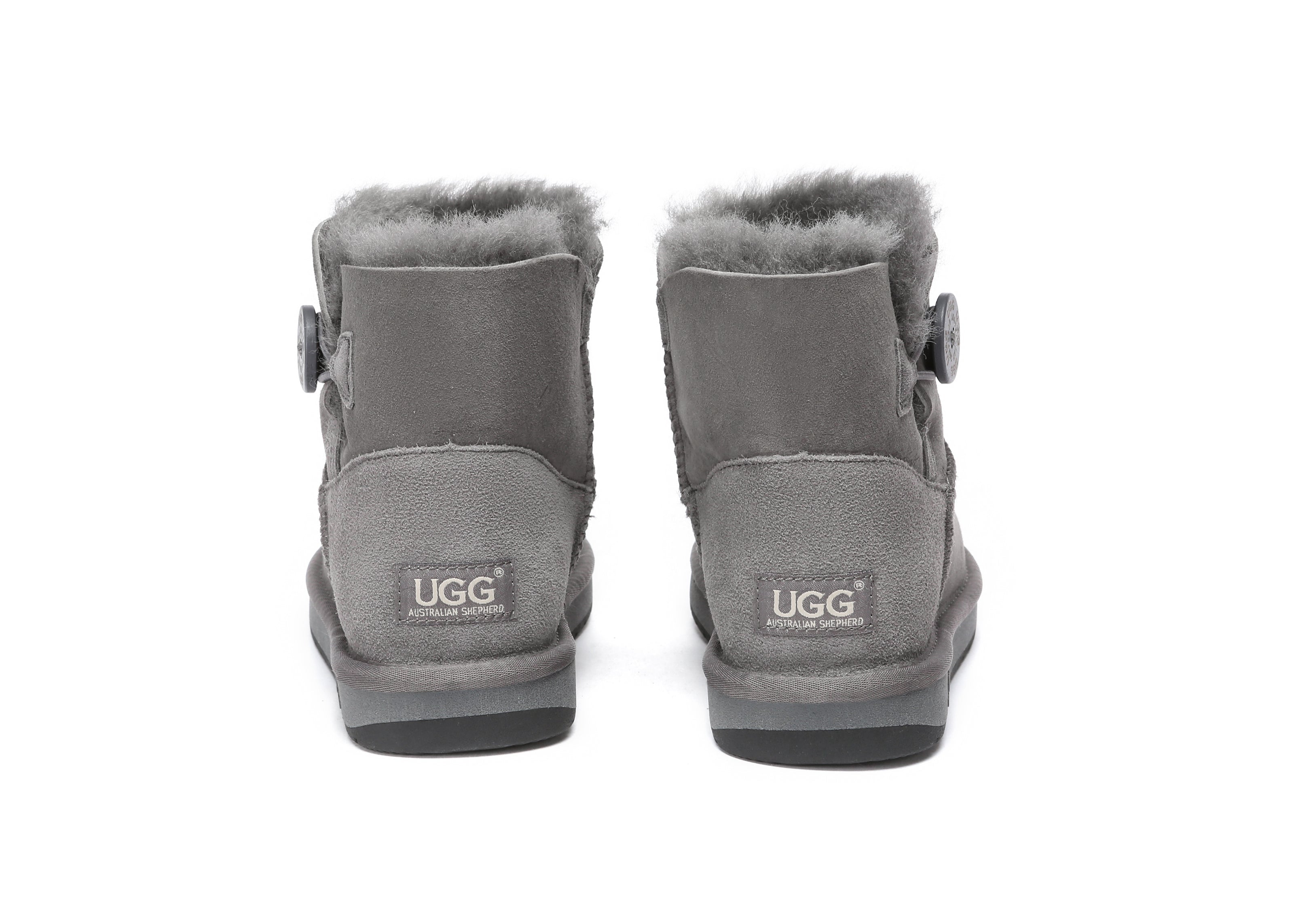 AUSTRALIAN SHEPHERD® UGG Boots Double Face Sheepskin Wool Mini Button