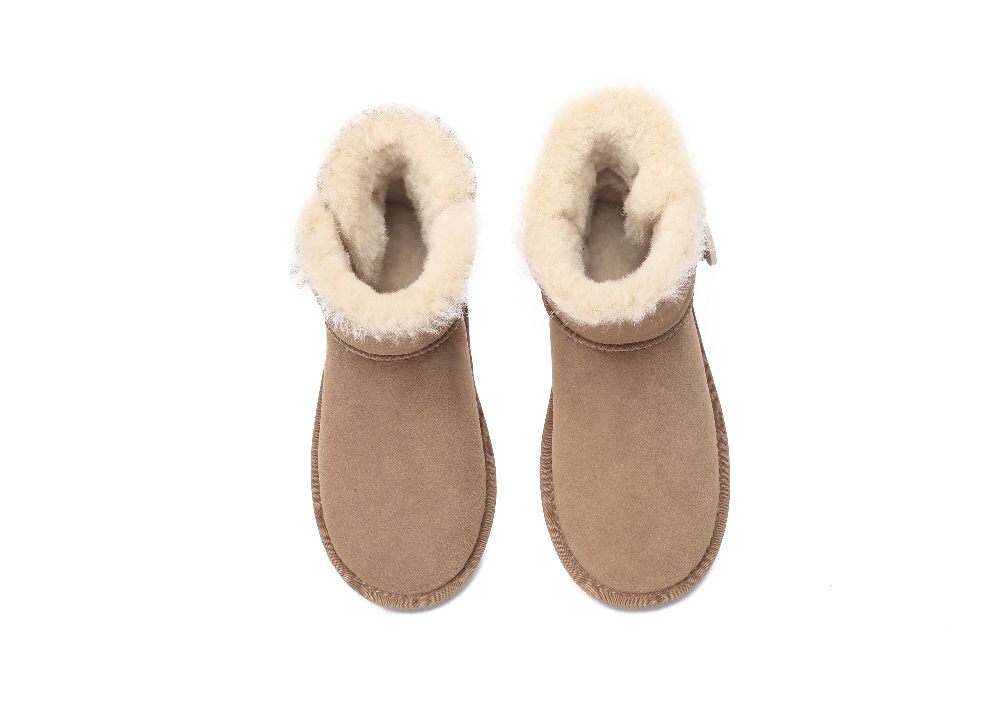 AUSTRALIAN SHEPHERD® UGG Boots Double Face Sheepskin Wool Mini Button