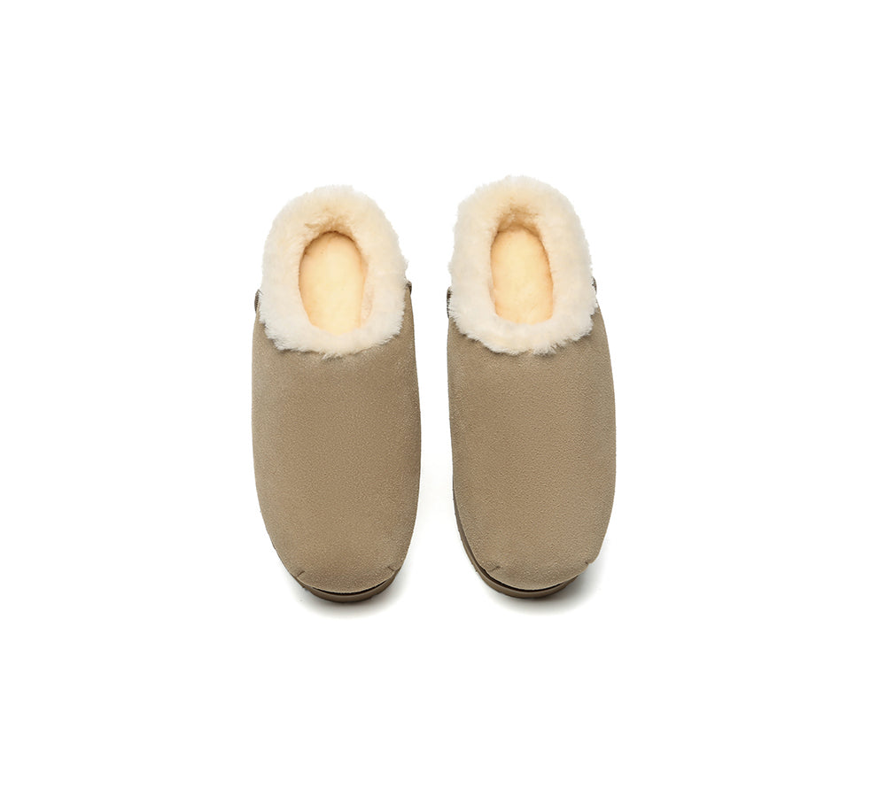 UGG EVERAU® UGG Slippers Sheepskin Wool Chunky Ankle Euro Loaf Pablo