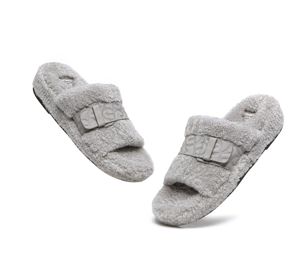 EVERAU® UGG Slippers Women Curly Sheepskin Wool Croft