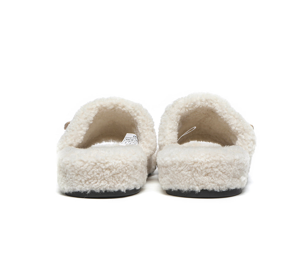 EVERAU® UGG Slippers Women Curly Sheepskin Wool Croft