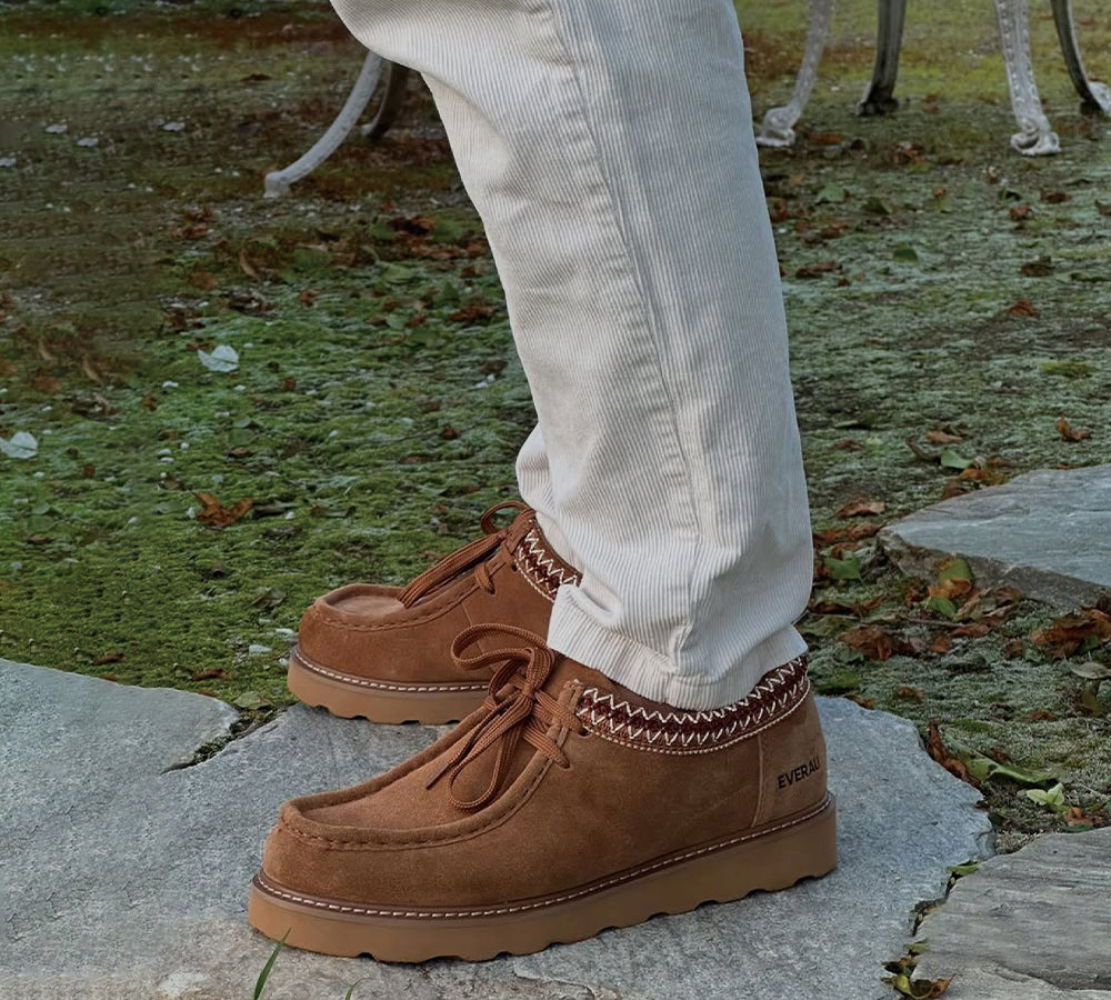 EVERAU® Men Leather Lace Up Casual Shoes Madison