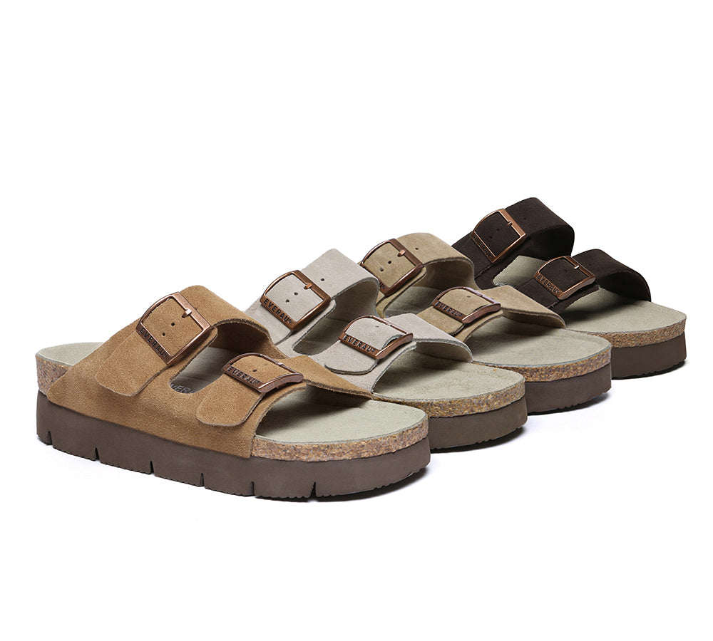 EVERAU® Adjustable Strap Slip-on Platform Summer Sandal Slides