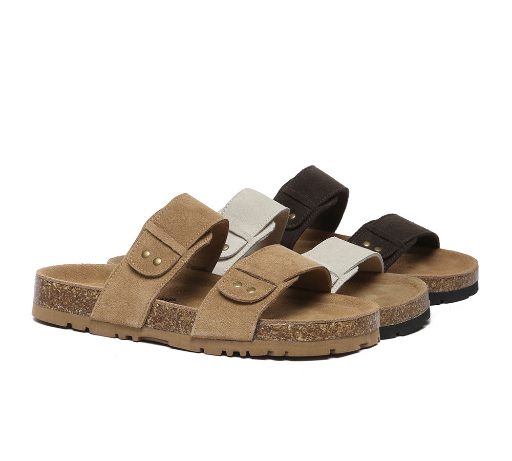 EVERAU® Double Straps Slip-on Summer Sandal Slides Aurelia