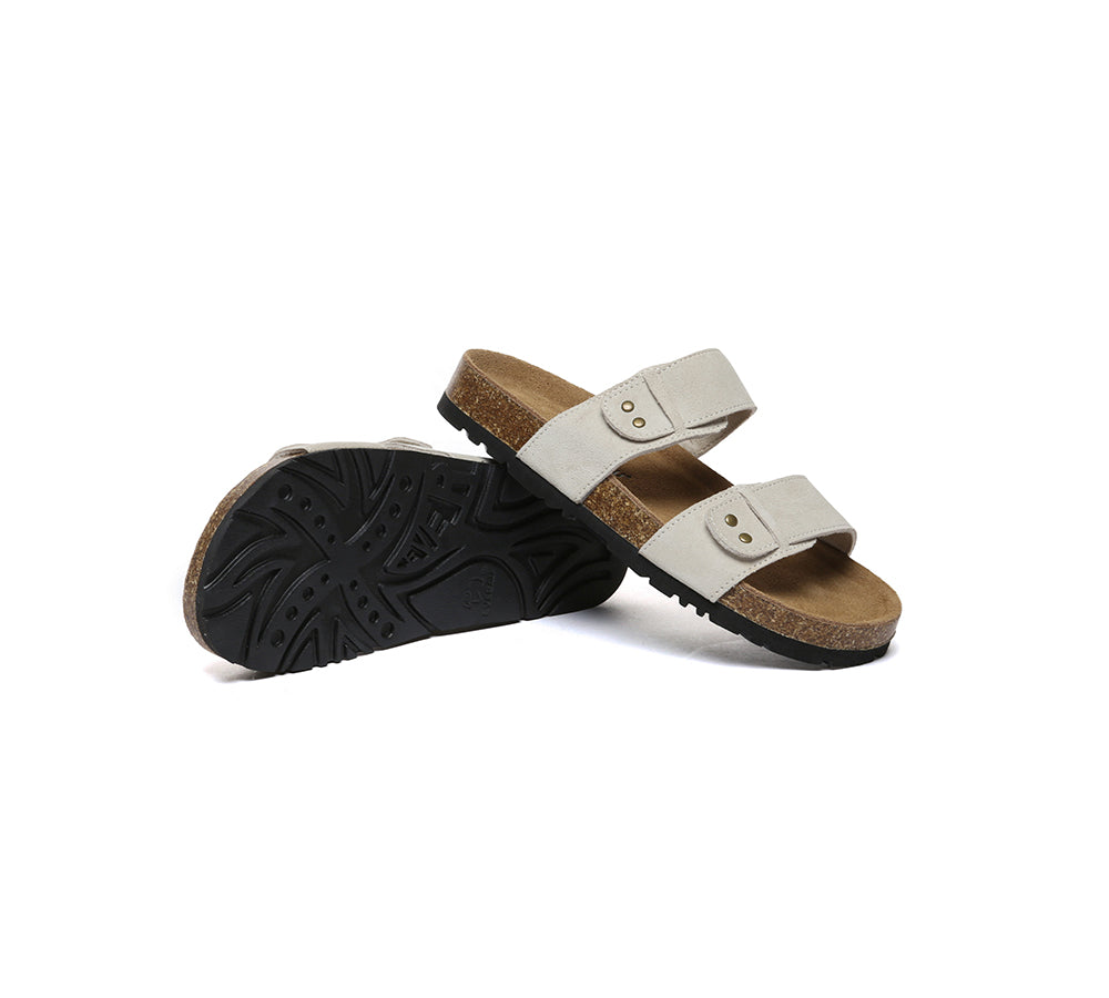 EVERAU® Double Straps Slip-on Summer Sandal Slides Aurelia