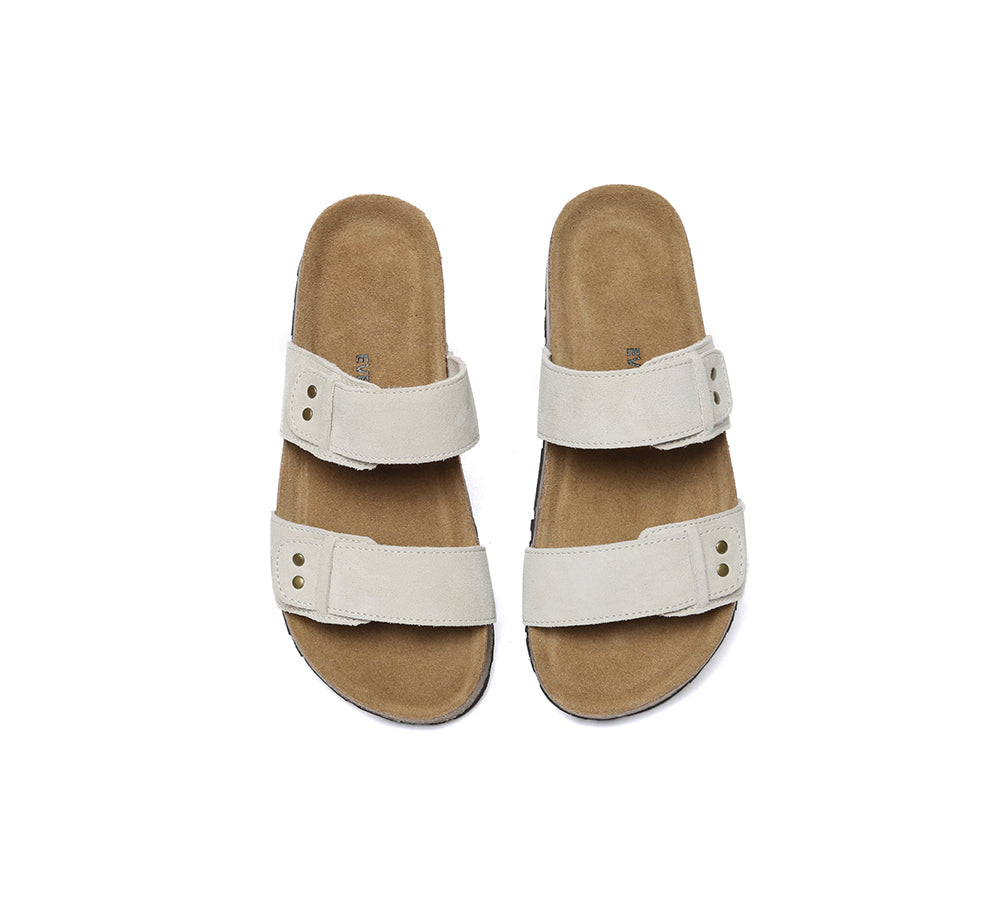 EVERAU® Double Straps Slip-on Summer Sandal Slides Aurelia