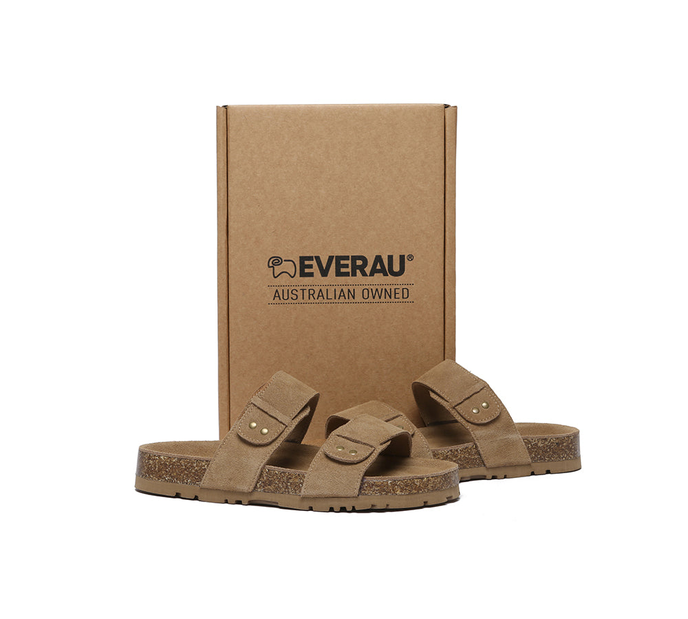 EVERAU® Double Straps Slip-on Summer Sandal Slides Aurelia