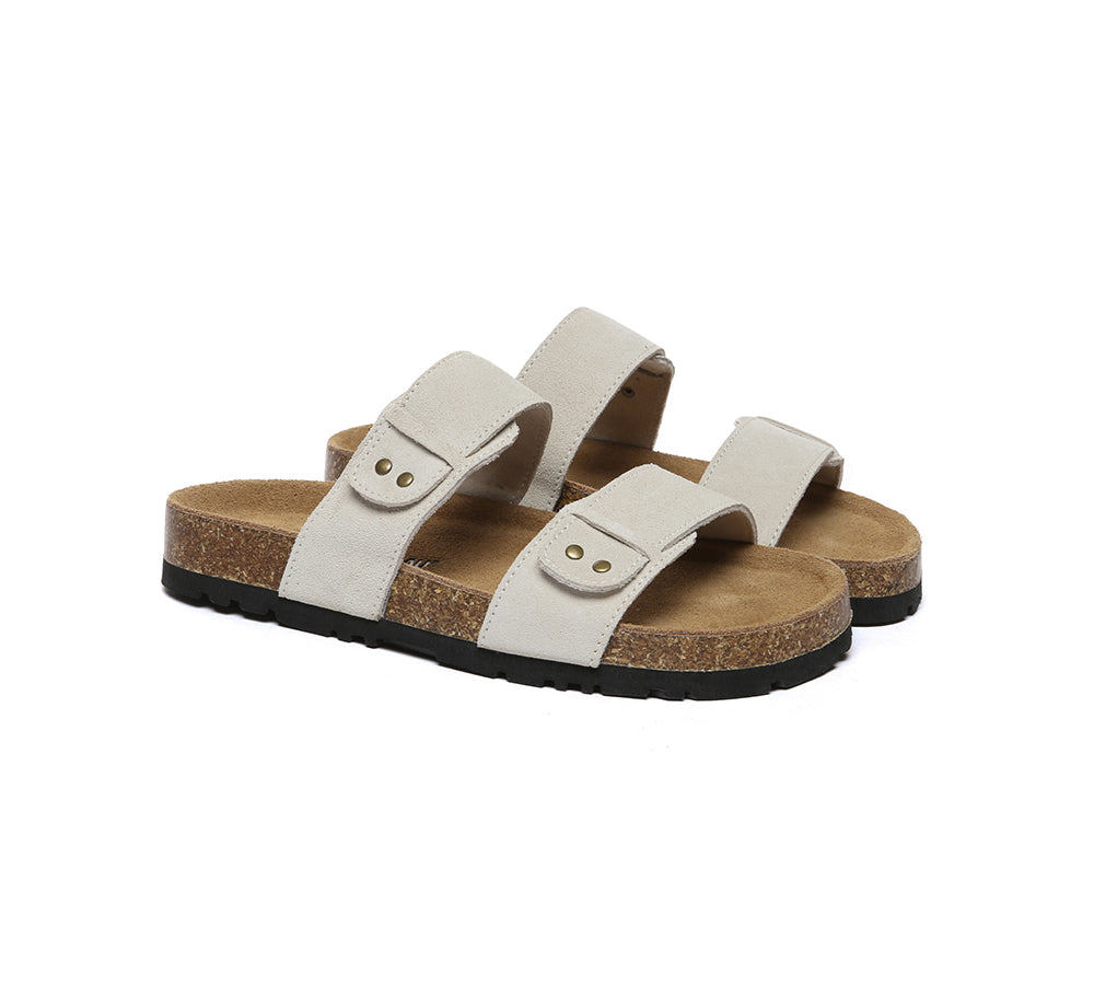 EVERAU® Double Straps Slip-on Summer Sandal Slides Aurelia