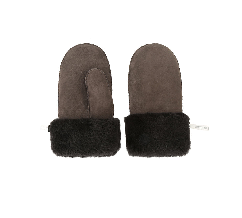 AUSTRALIAN SHEPHERD® Fluffy Sheepskin Wool Men Mittens