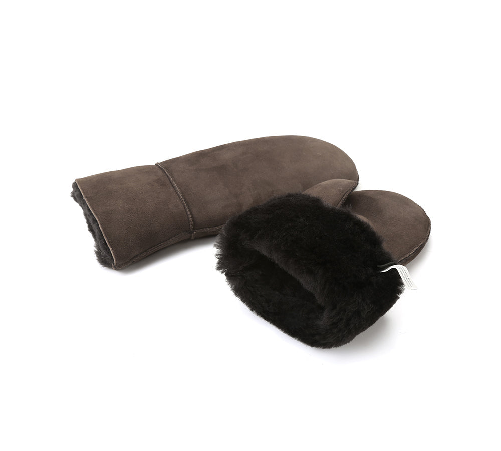 AUSTRALIAN SHEPHERD® Fluffy Sheepskin Wool Men Mittens