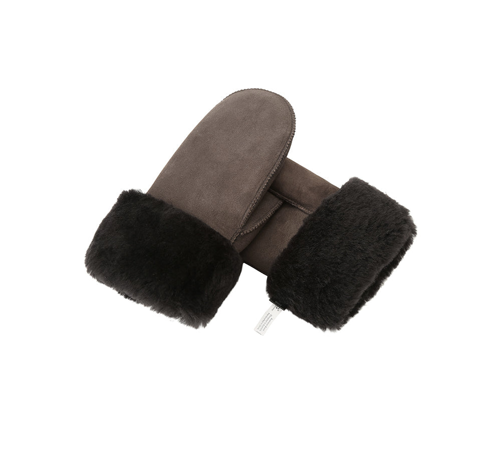 AUSTRALIAN SHEPHERD® Fluffy Sheepskin Wool Men Mittens