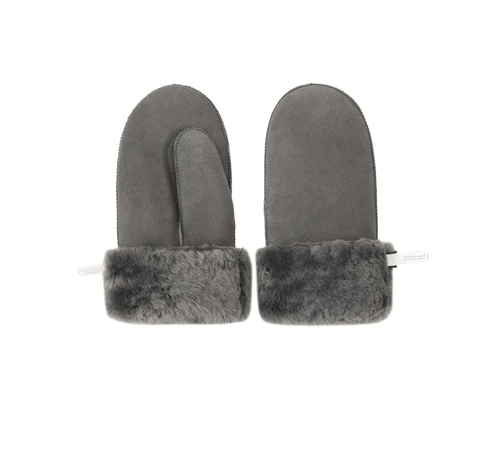AUSTRALIAN SHEPHERD® Fluffy Sheepskin Wool Men Mittens