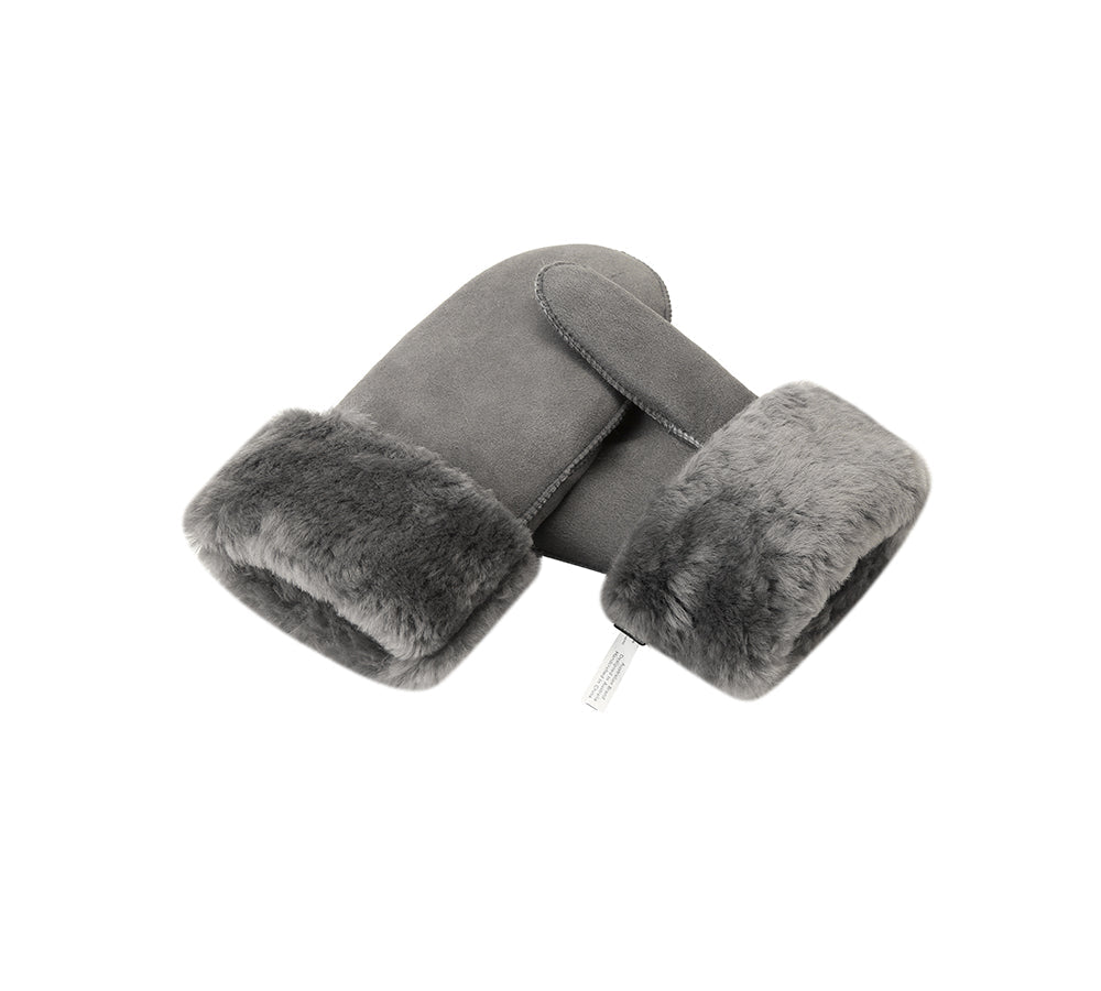 AUSTRALIAN SHEPHERD® Fluffy Sheepskin Wool Men Mittens