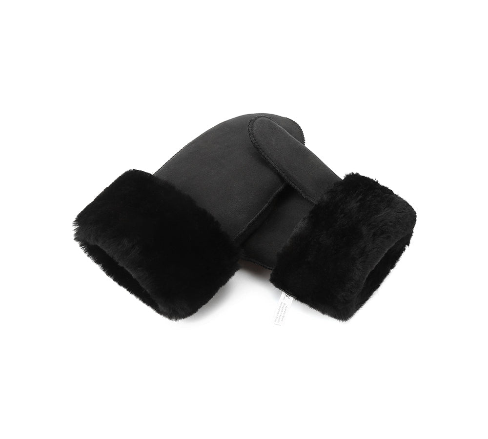 AUSTRALIAN SHEPHERD® Fluffy Sheepskin Wool Men Mittens